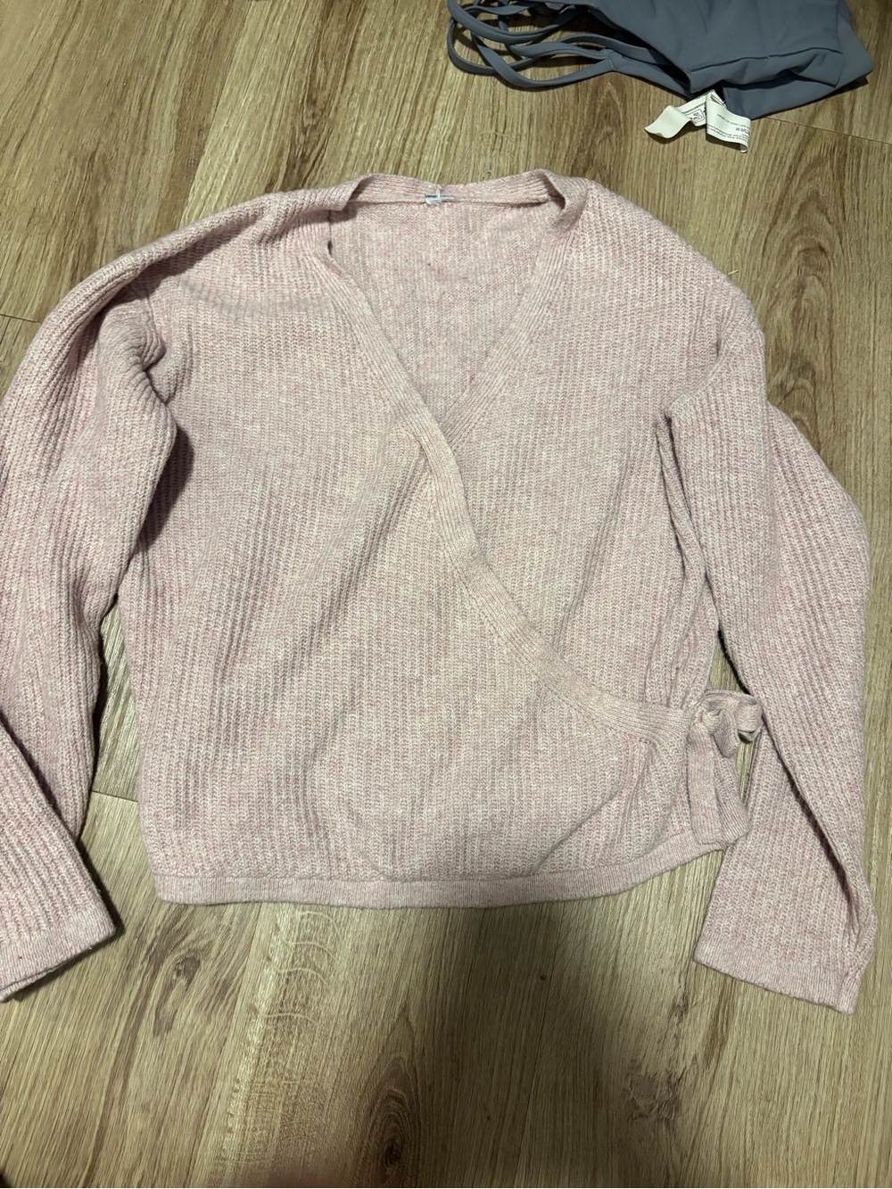 Old Navy Girls Blush Pink Wrap Knit Sweater Size XL (14–16)